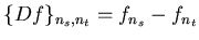 $ \{Df\}_{n_{s},n_{t}}=f_{n_{s}}-f_{n_{t}} $
