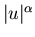 $ \vert u\vert^{\alpha } $