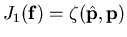 $\displaystyle J_{1}(\mathbf{f})=\zeta (\hat{\mathbf{p}},\mathbf{p})$