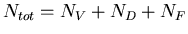 $ N_{tot}=N_{V}+N_{D}+N_{F} $